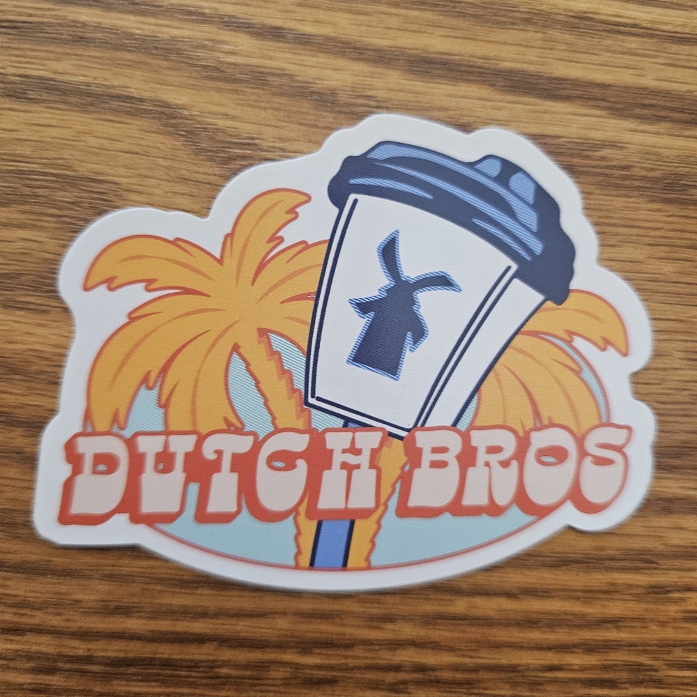 Dutch Bros Orange and Blue Sticker